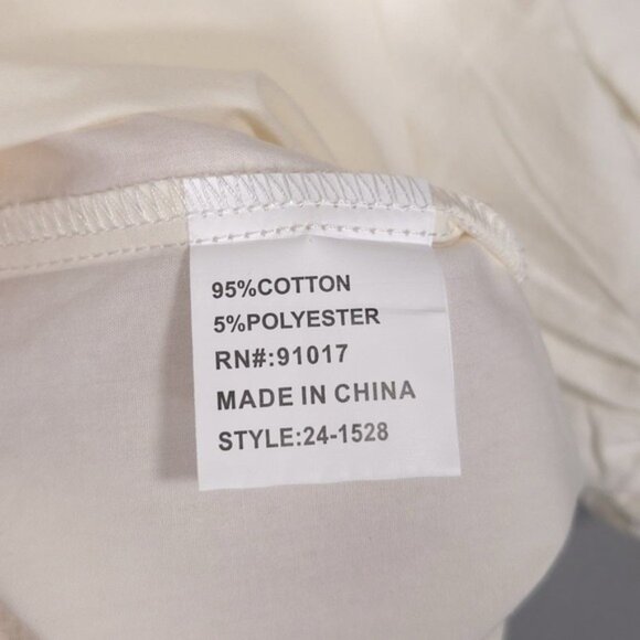 NWT Anthropologie SOLITAIRE LARGE Cream Embroidered Top Hand-Made by Artisans - Picture 11 of 11